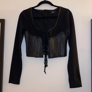Small Nasty Gal Lace Corset Top
